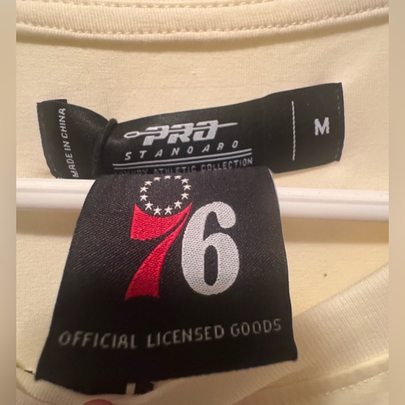 Philadelphia 76ers Pro Standard Luxe Cream Boxy Crop Top NWT - Picture 7 of 10